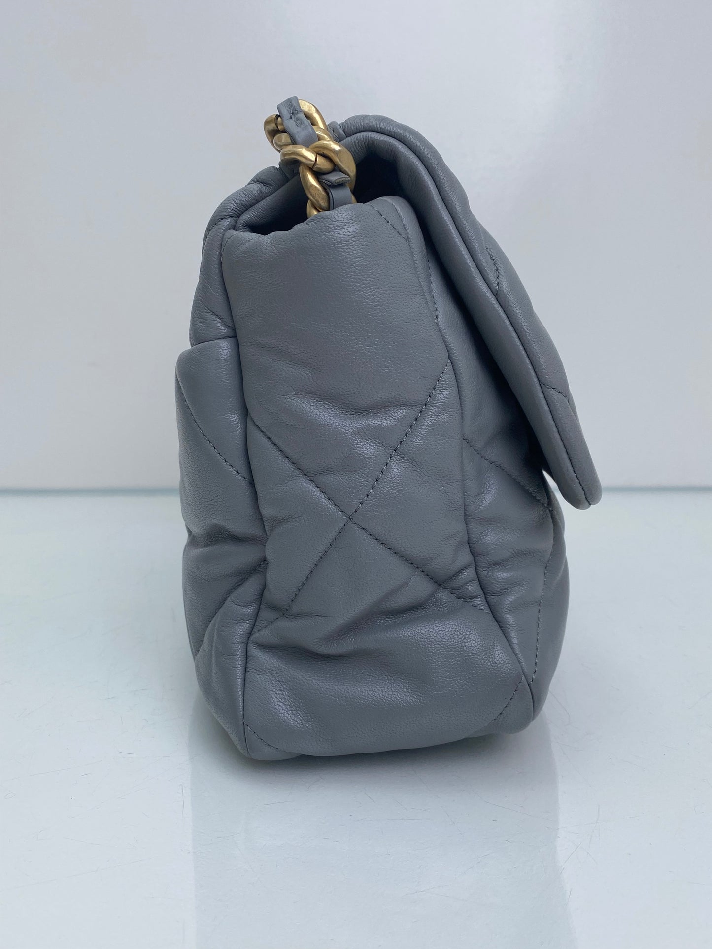 Chanel 19 Large Grey Calfskin TTHW