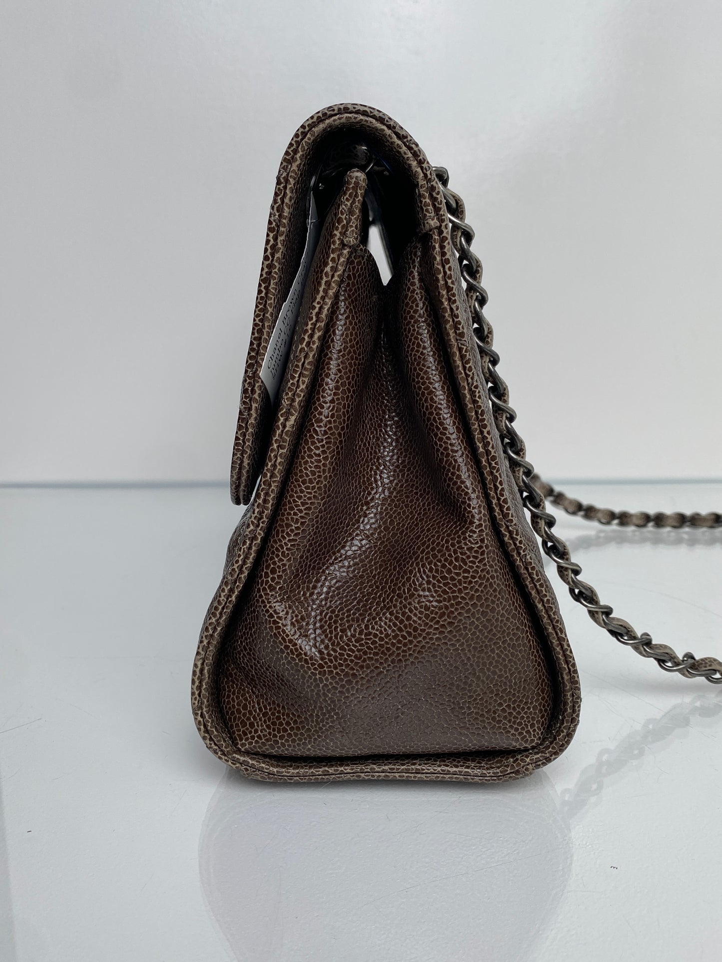 Chanel Brown Crave Jumbo CC Flap Bag SHW #19
