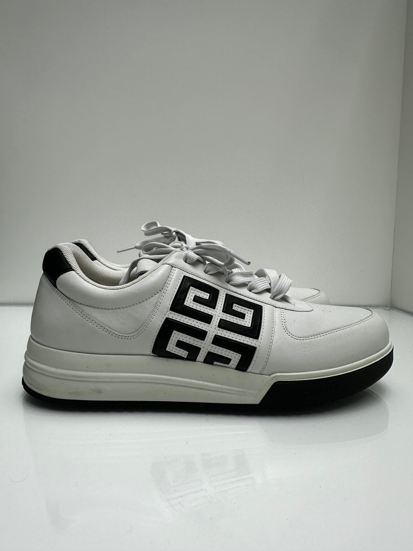 Givenchy White & Black Leather Sneakers, 45