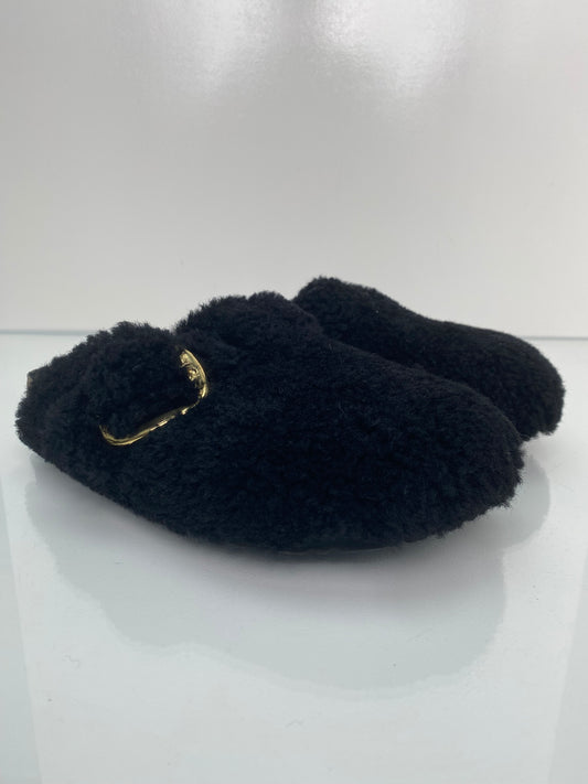 Birkenstock Black Shearling Mules, 41
