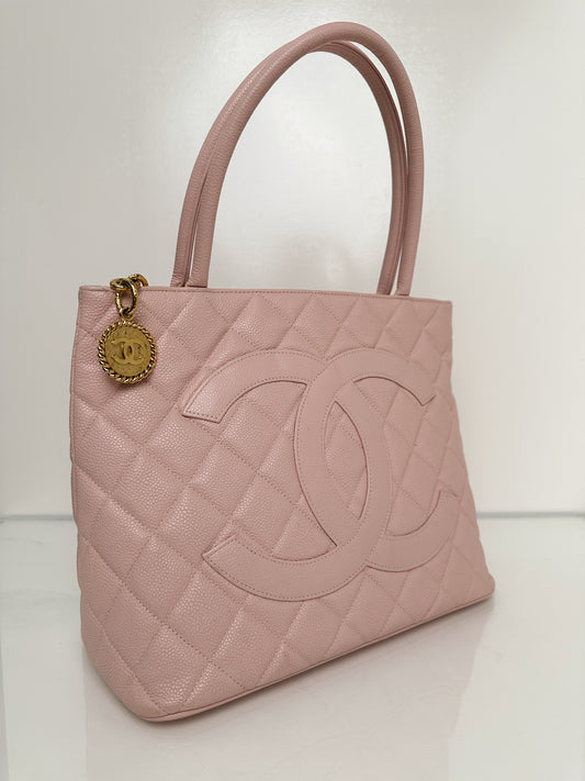 Chanel Pink Caviar Medallion Tote GHW