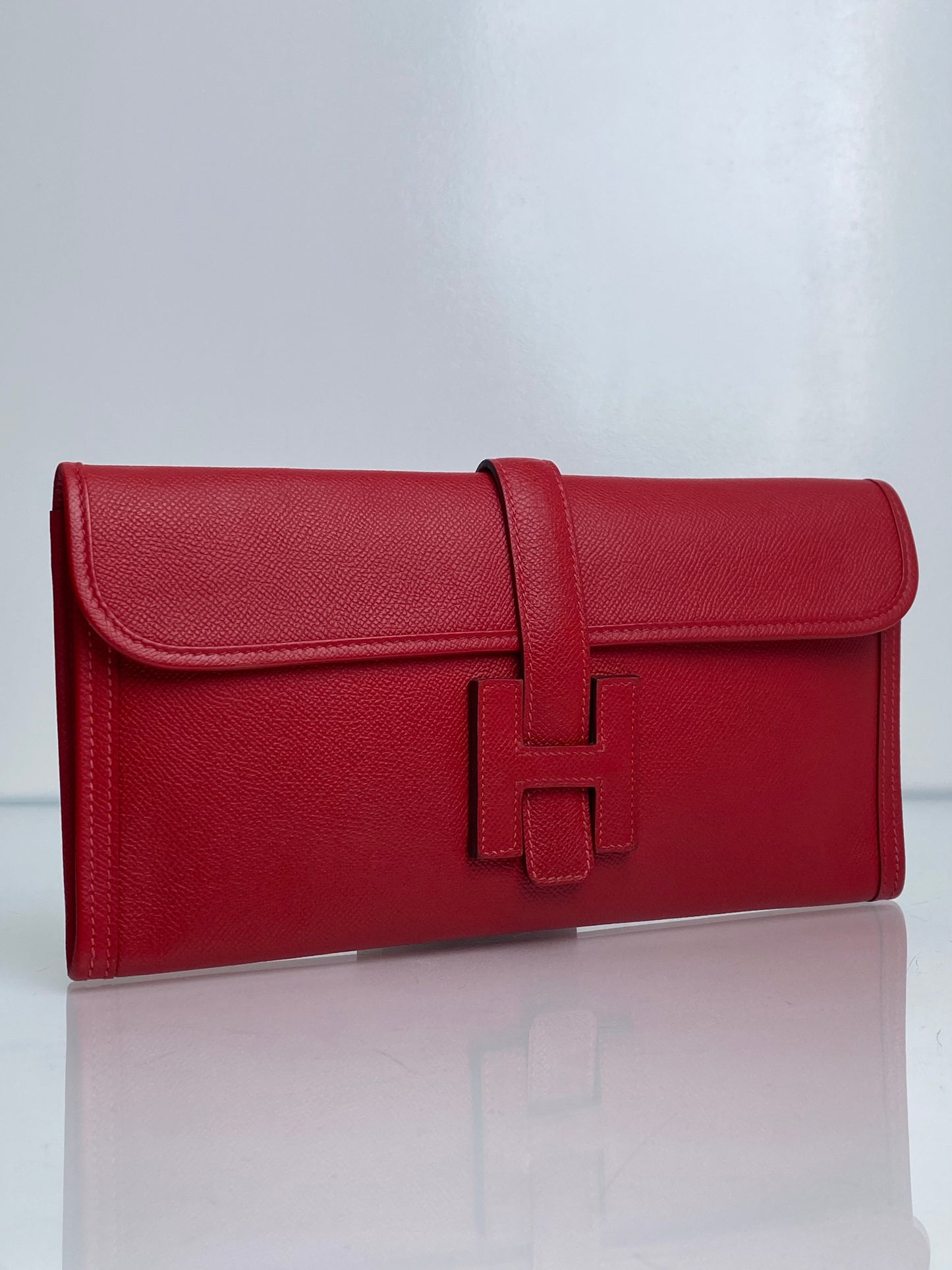 Hermes Jige 25 Rouge Casaque Epsom