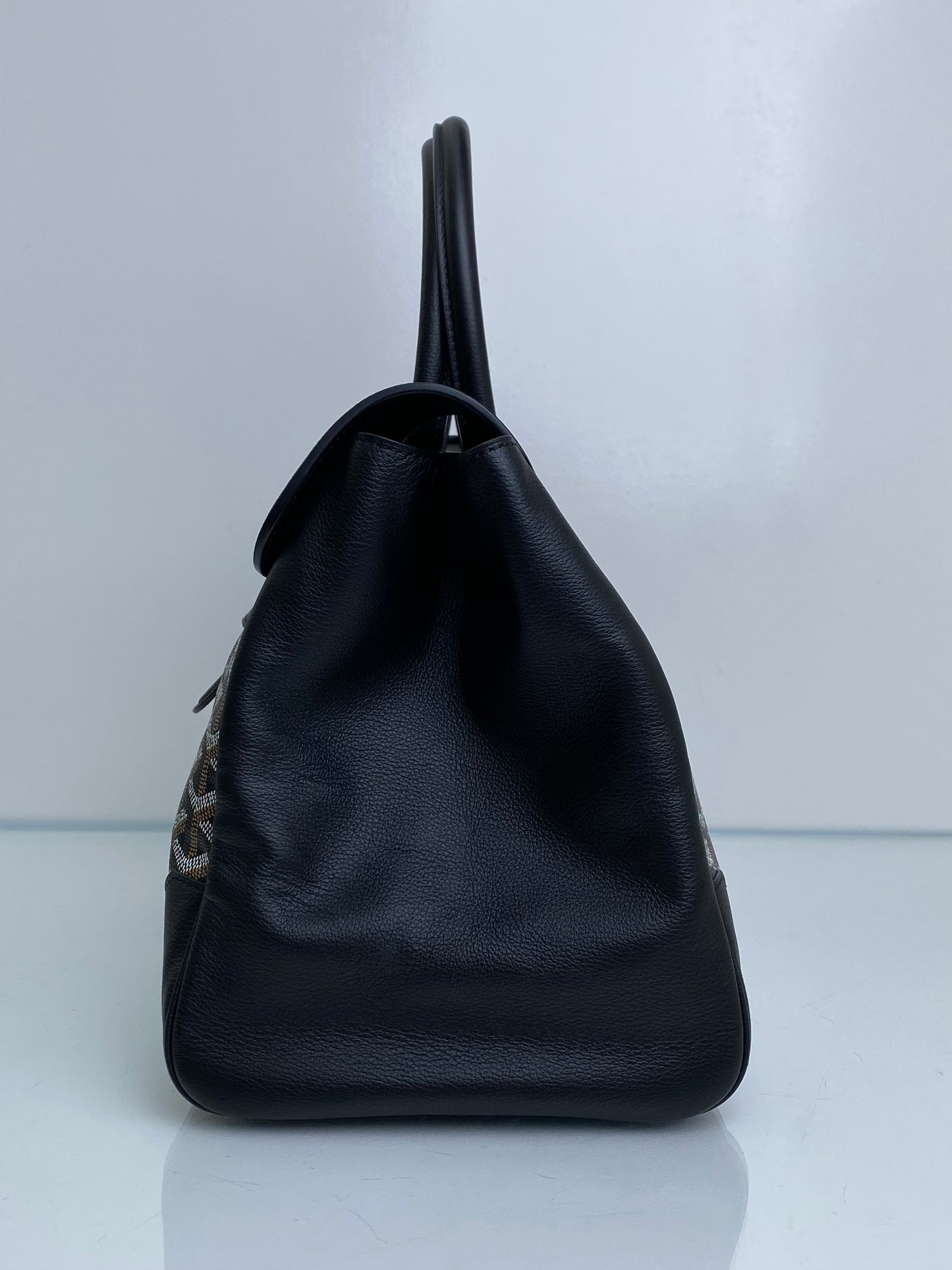 Goyard Black Goyardine Saigon Tote Bag SHW