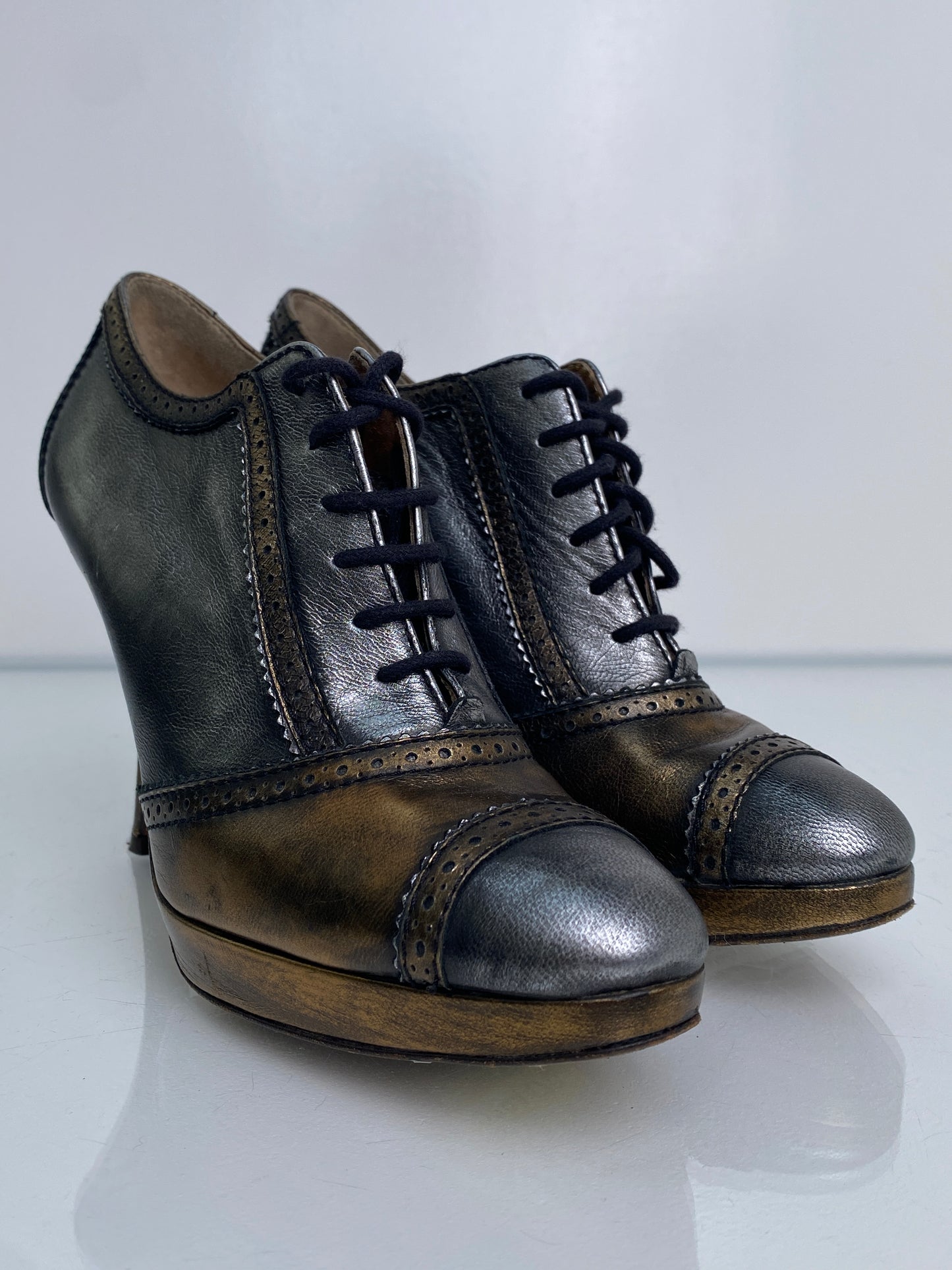 Dolce & Gabbana GunMetal Booties, 38.5