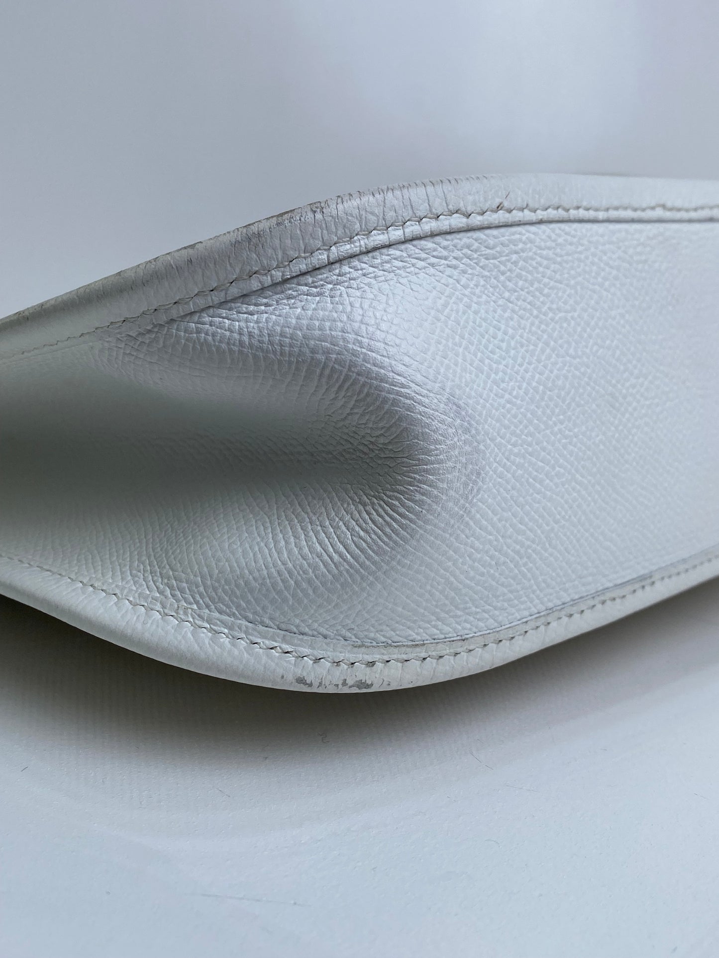 Hermes Evelyne PM Toile/Blanc PHW #H