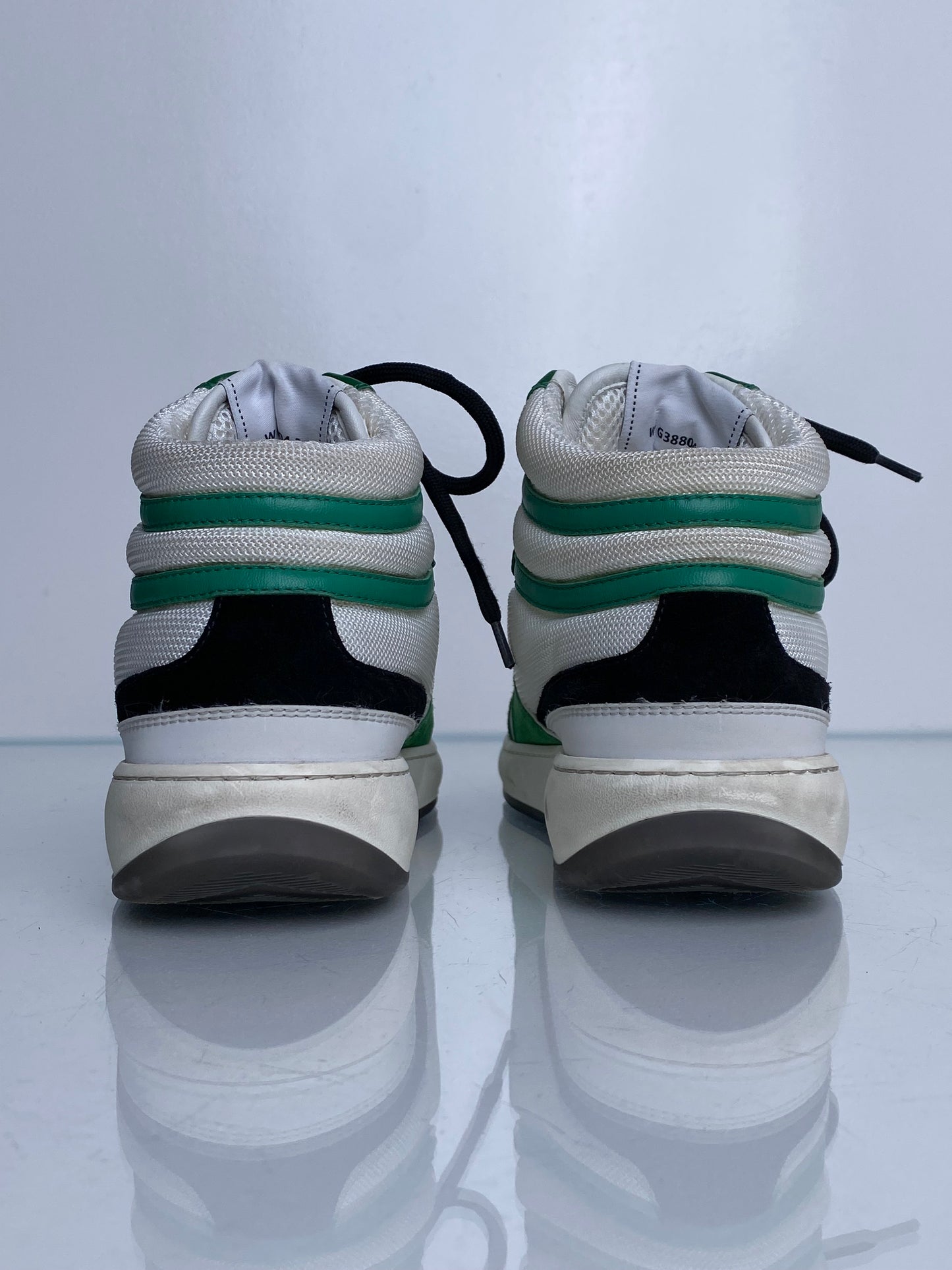 Chanel Green CC High Top Sneakers, 39