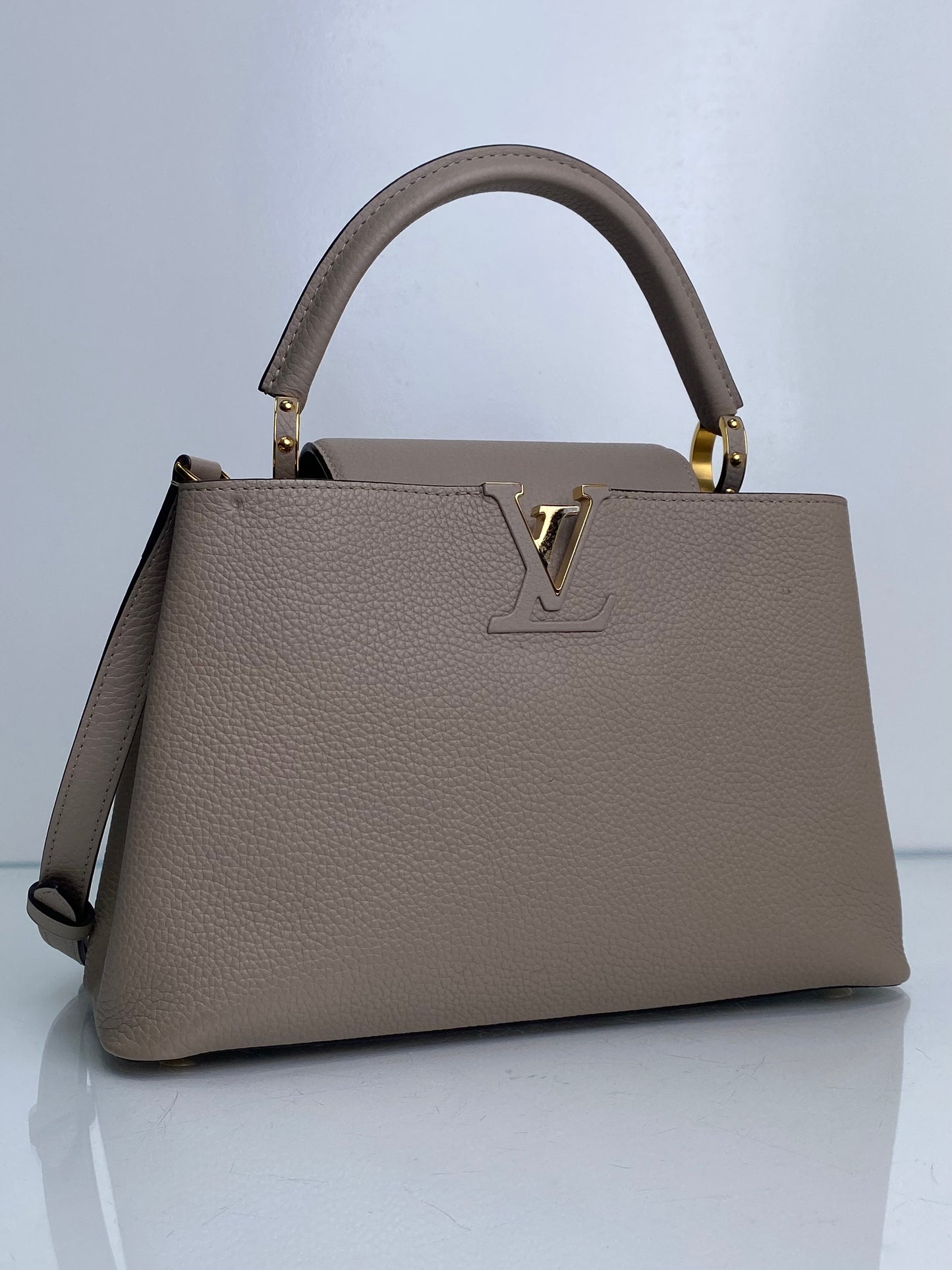 Louis Vuitton Galet Capucines Bag MM w/ Strap GHW