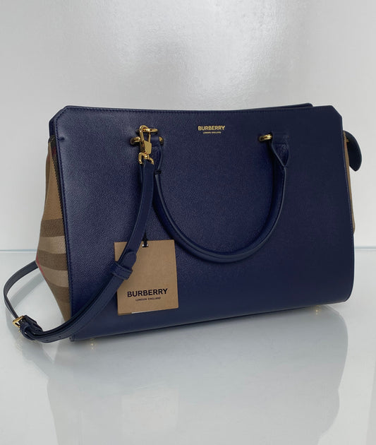 Burberry Vintage Navy Tote GHW