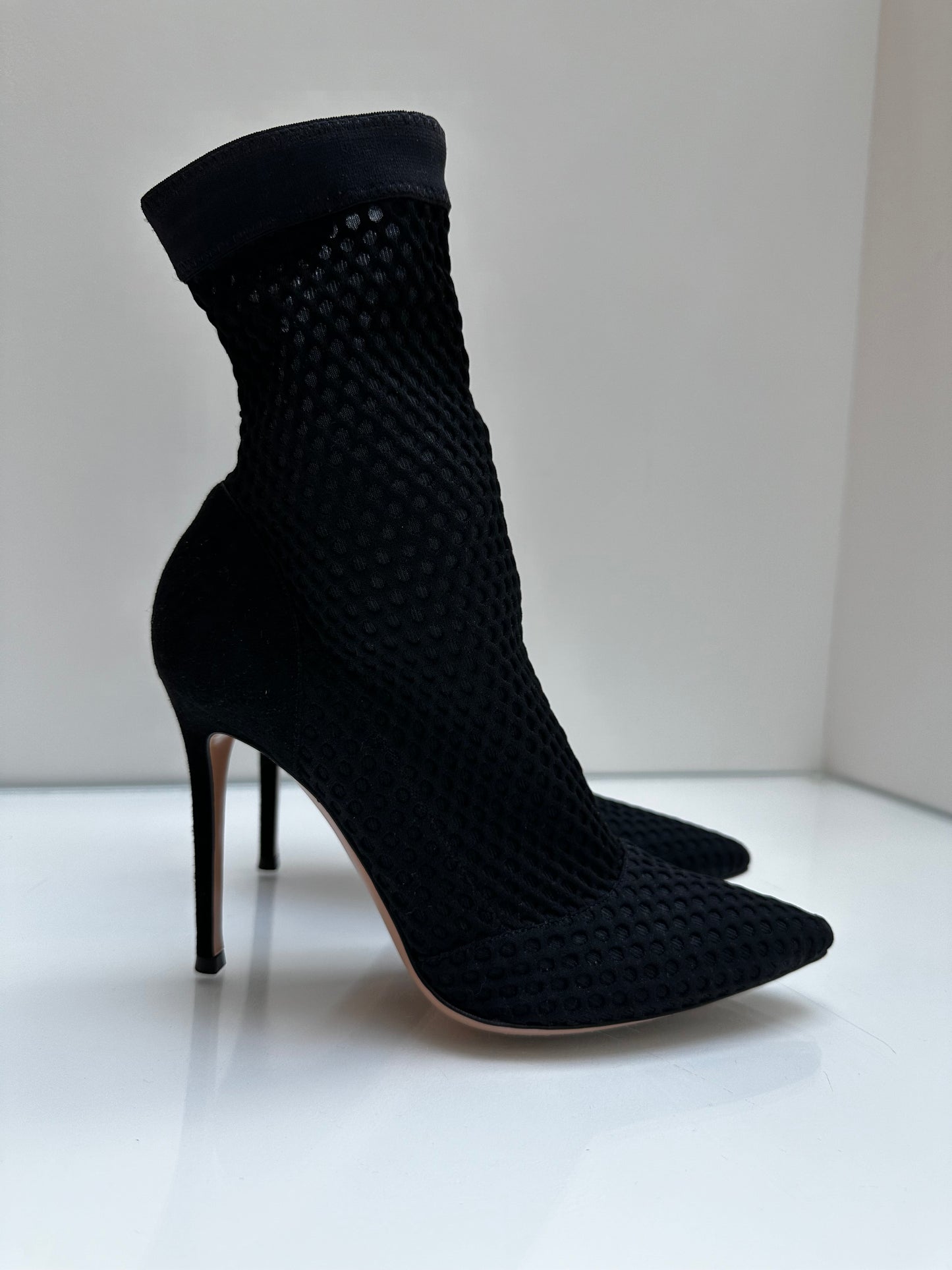 Gianvito Rossi Black Sock Heel, 39.5