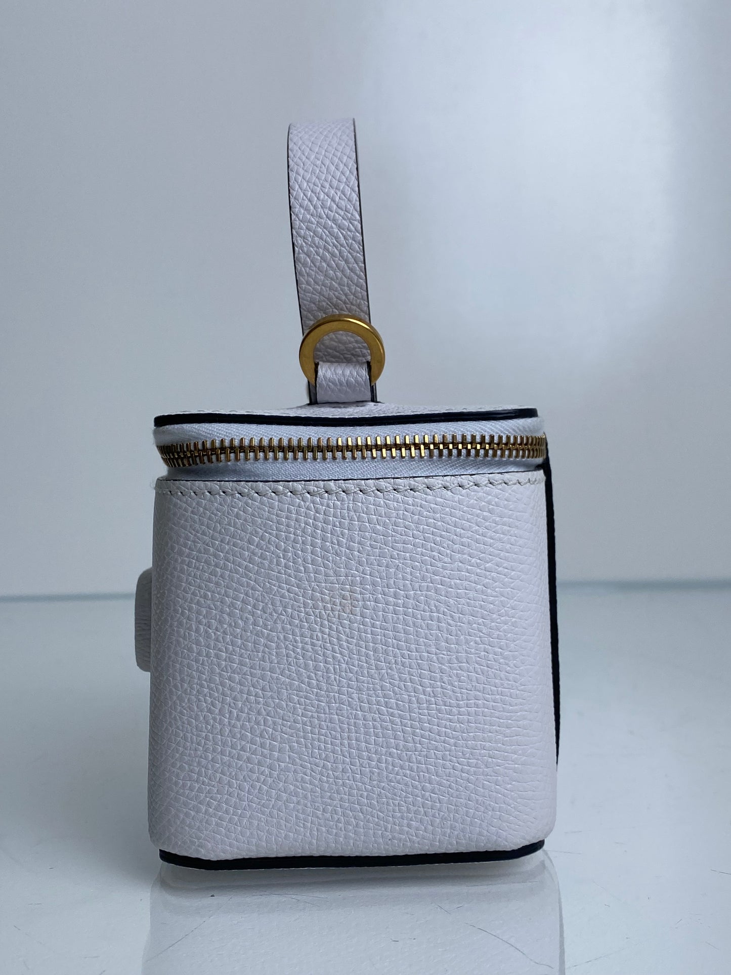 Valentino White Tophandle Vanity Case Bag GHW