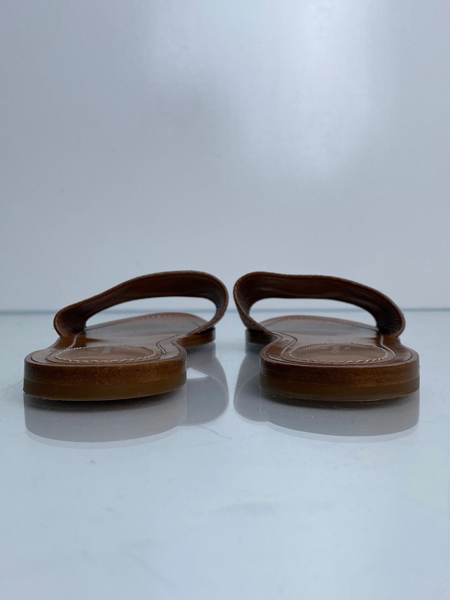 Louis Vuitton Brown Lock It Flat Mules, 41