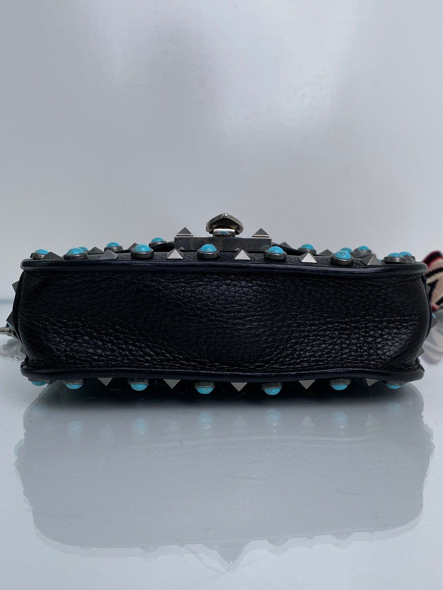 Valentino Black Turquoise/Ruthenium Rocksud Crossbody