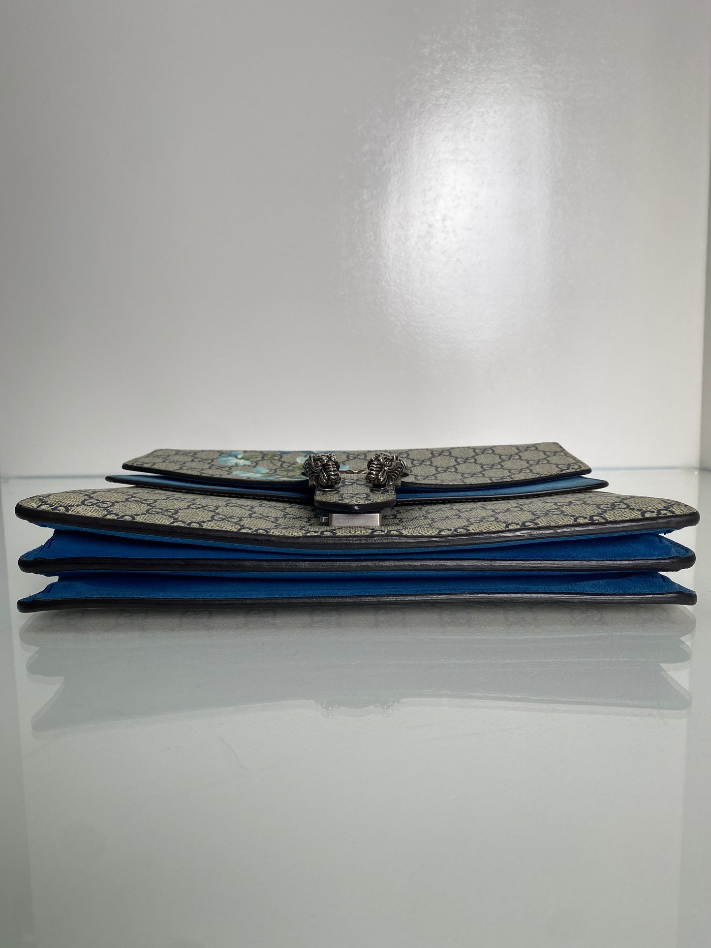 Gucci Blue Floral Supreme Dionysus Bag SHW