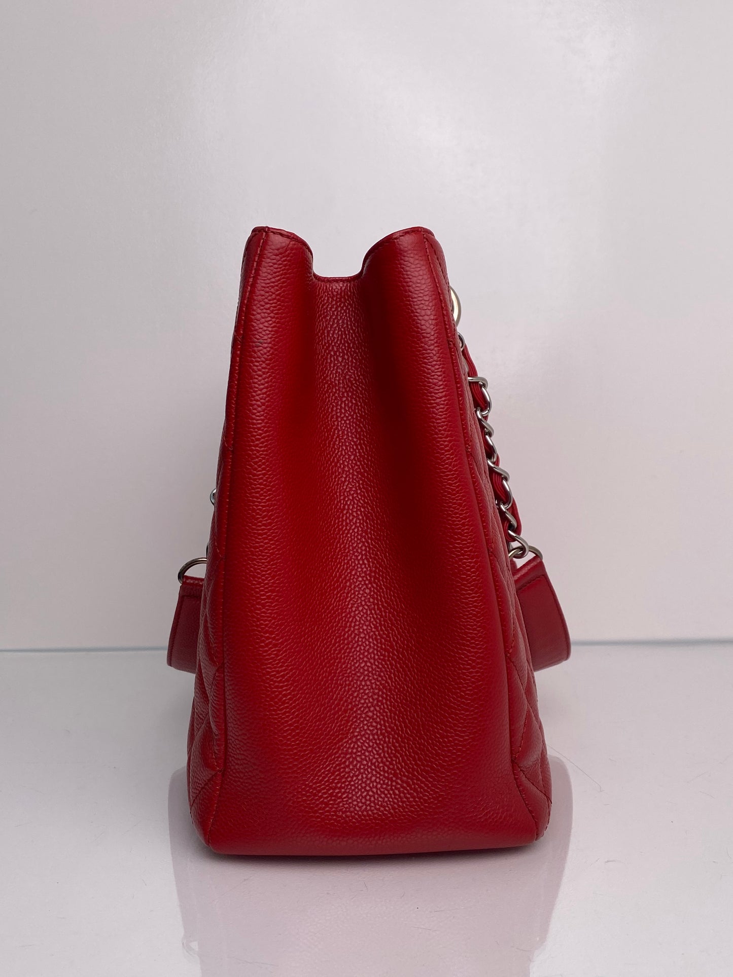 Chanel GST XL Red Caviar Tote SHW