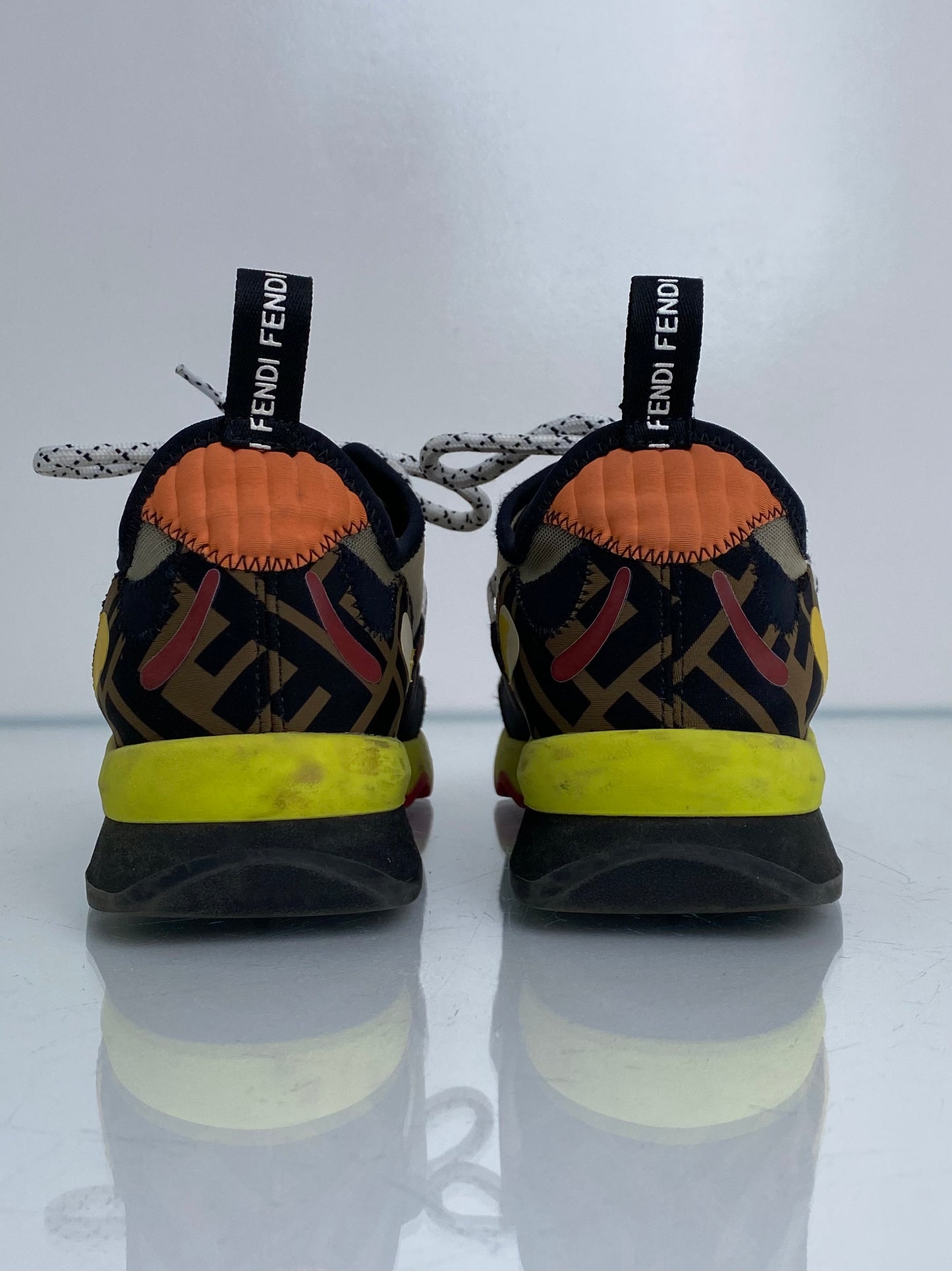 Fendi Zucca & Multicolor Mesh Sneakers, 36 (As Is)