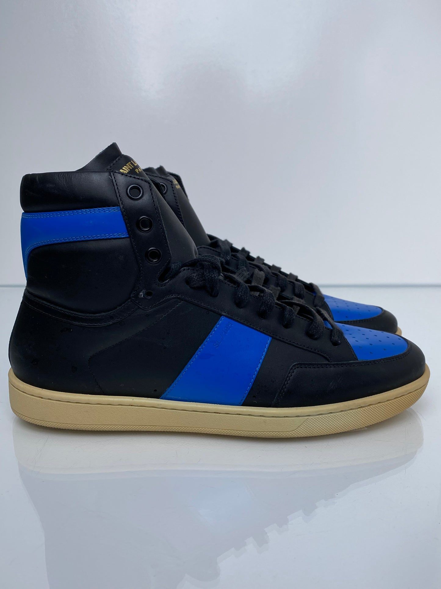 Saint Laurent Blue/Black High Tops, 42