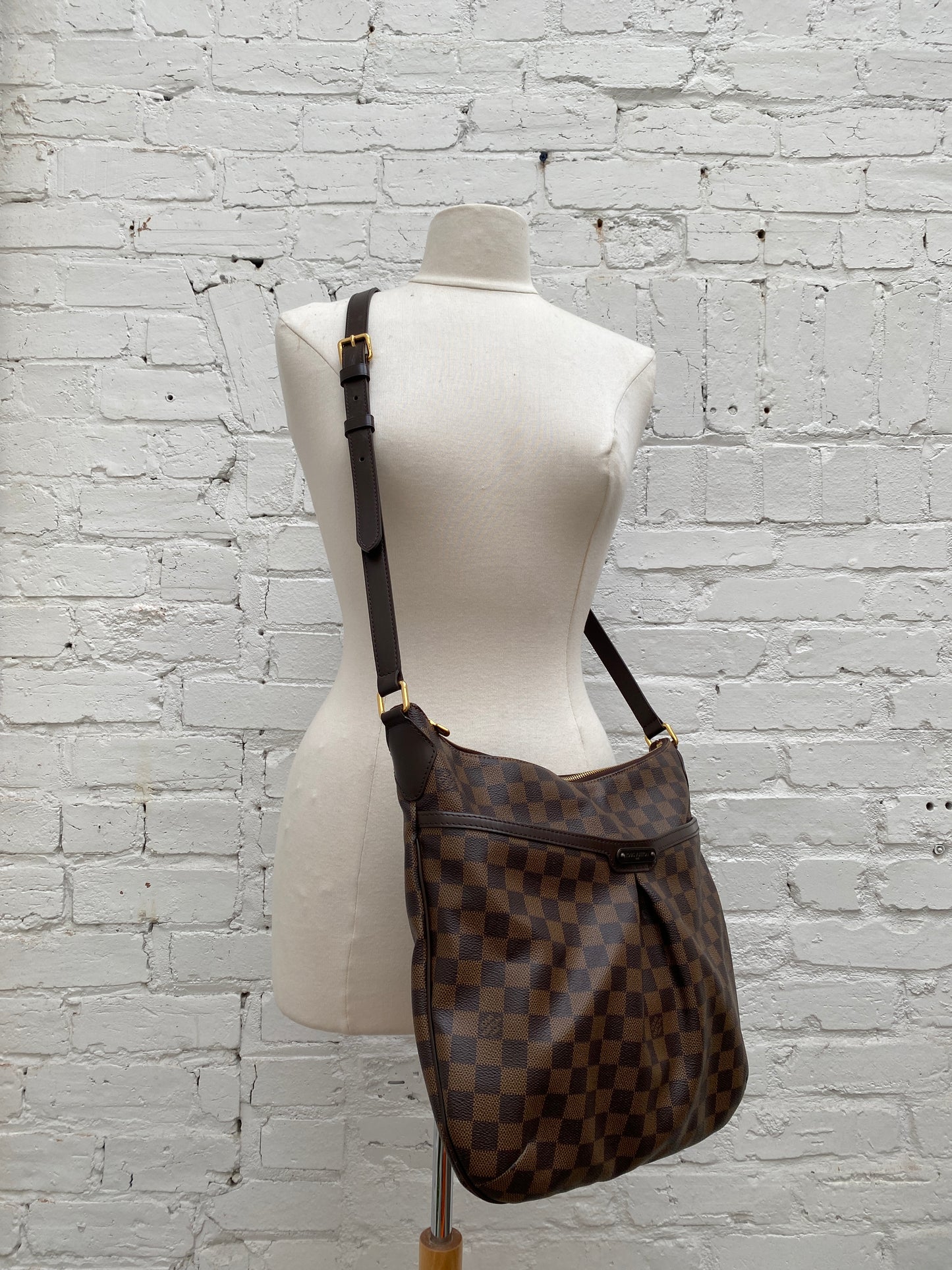 Louis Vuitton Damier Ebene Bloomsbury Crossbody Bag.