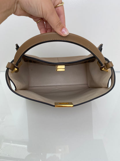 Fendi Taupe Peekaboo X-Lite Bag GHW