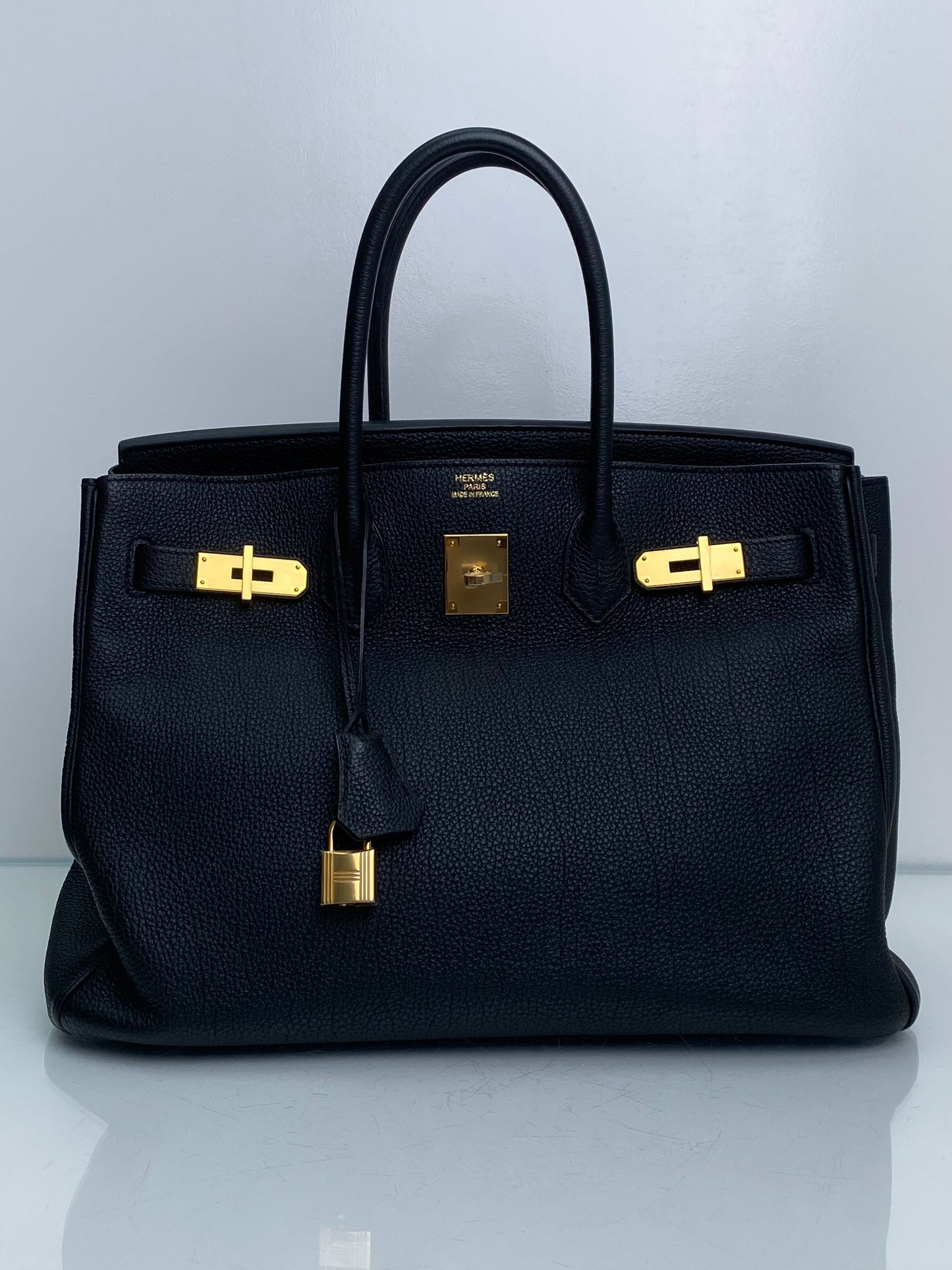 Hermes Birkin 35 Black Togo GHW #Q