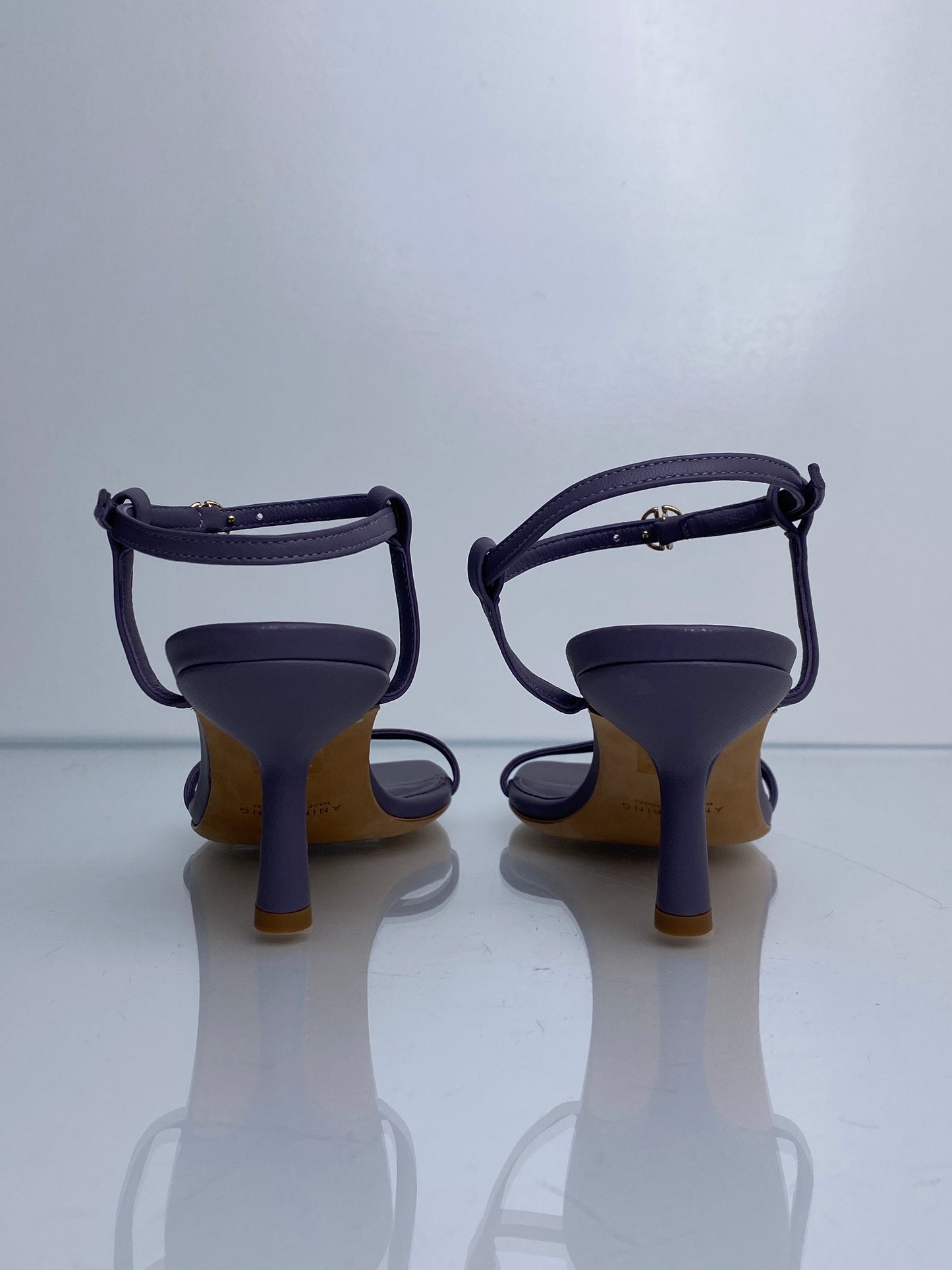 Anine Bing Purple Leather Kitten Heels, 40