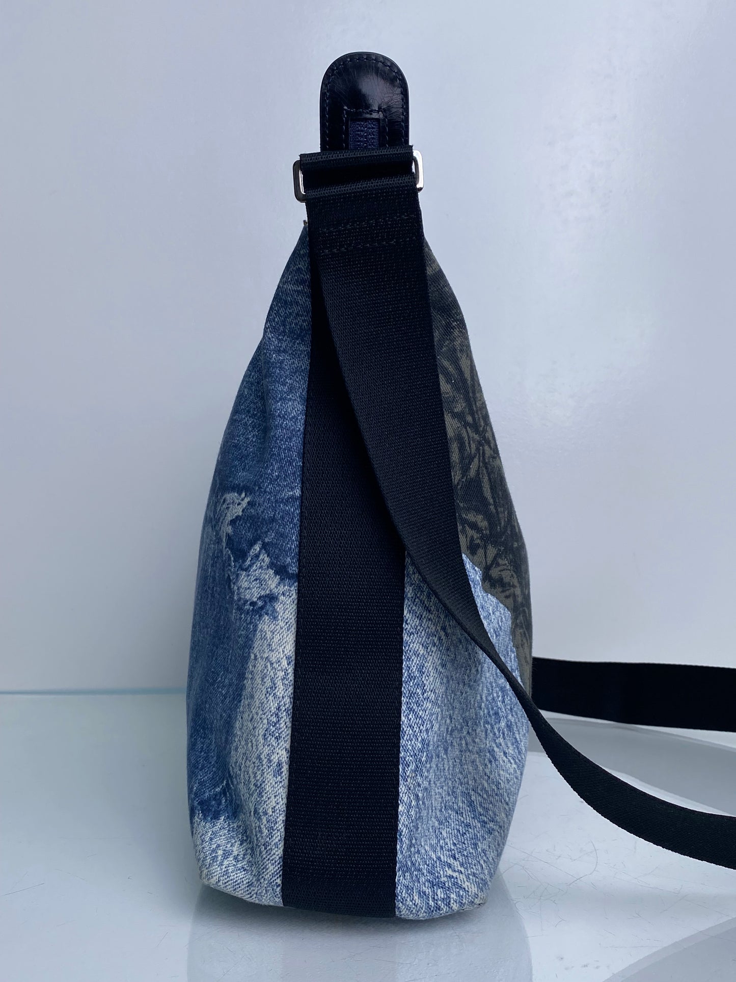 Christian Dior Miss Diorella Denim Print Messenger Bag SHW