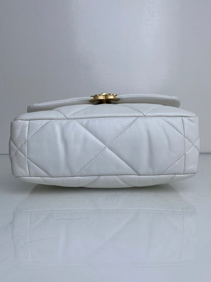 Chanel White Calfskin Small 19 Bag TTHW #30