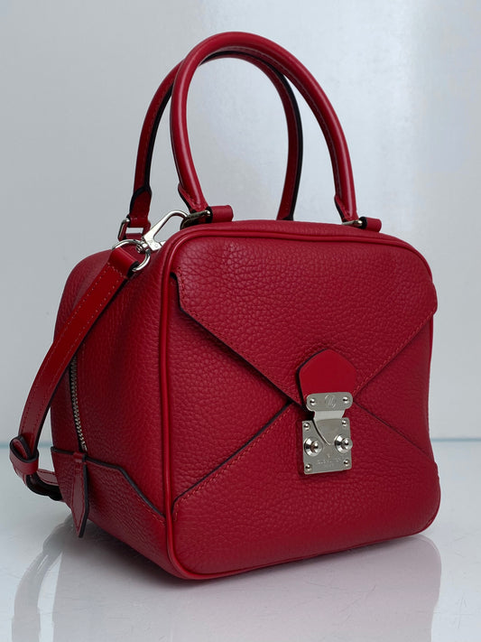 Louis Vuitton Red Nero Square Bag Taurillon Leather SHW
