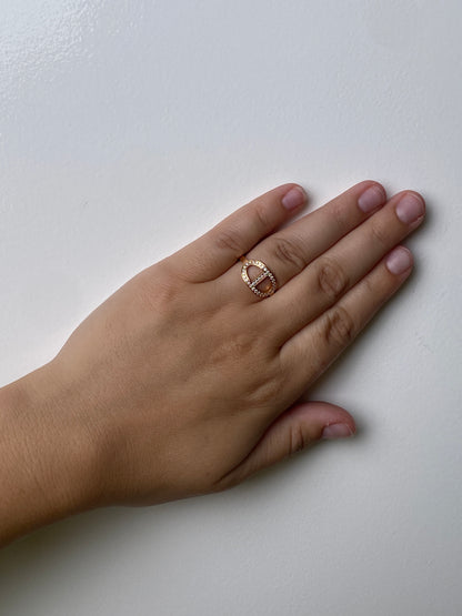Hermes 18KR 0.21 ctw Diamond Chaine d'ancre Contour Ring Medium Model, 6.25