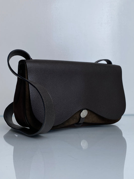 Hermes Sac Colorado MM Brown Vache Liegee Leather Bag PHW