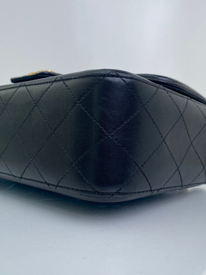 Chanel Navy & Black Elegant CC Medium Flap Bag GHW