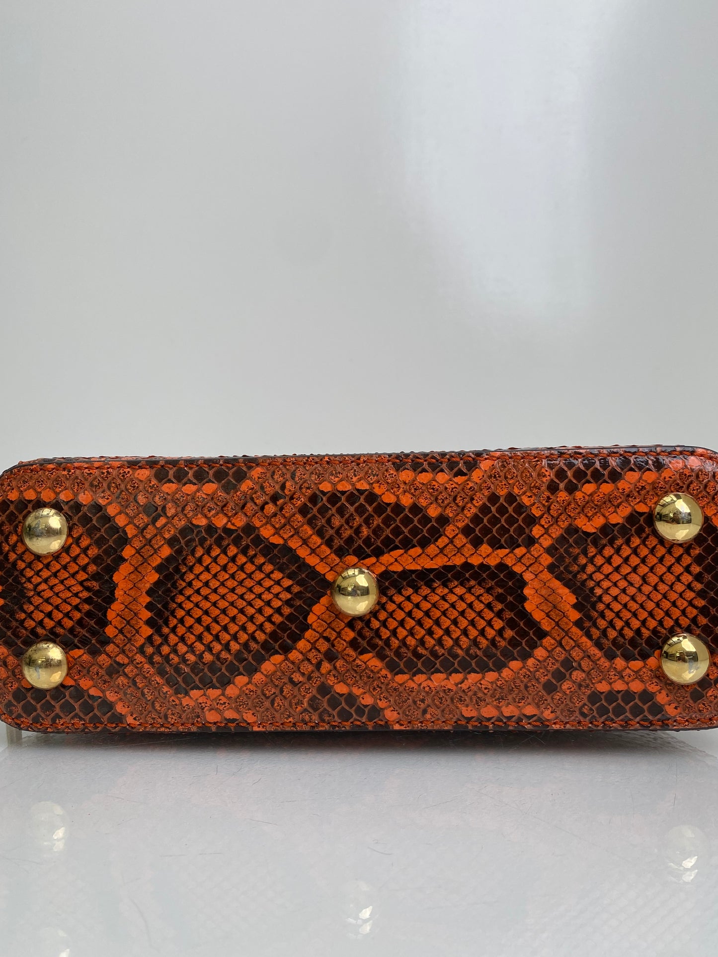 Gucci Orange 1955 Horsebit Small Top Handle Bag GHW