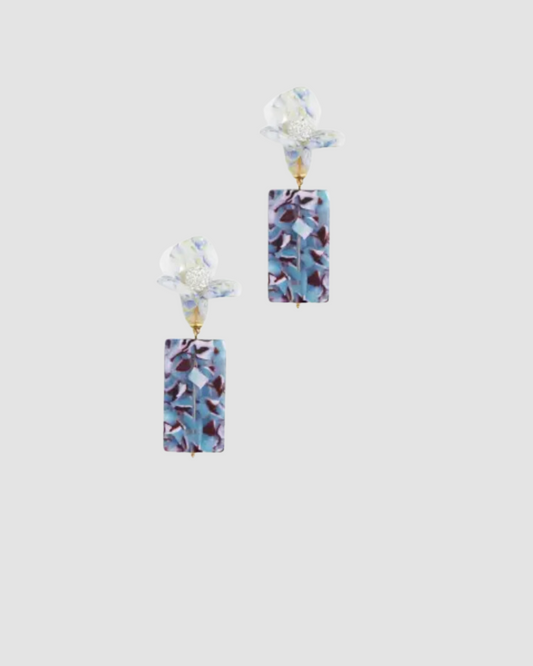 Lele Sadoughi Flower Gem Earrings