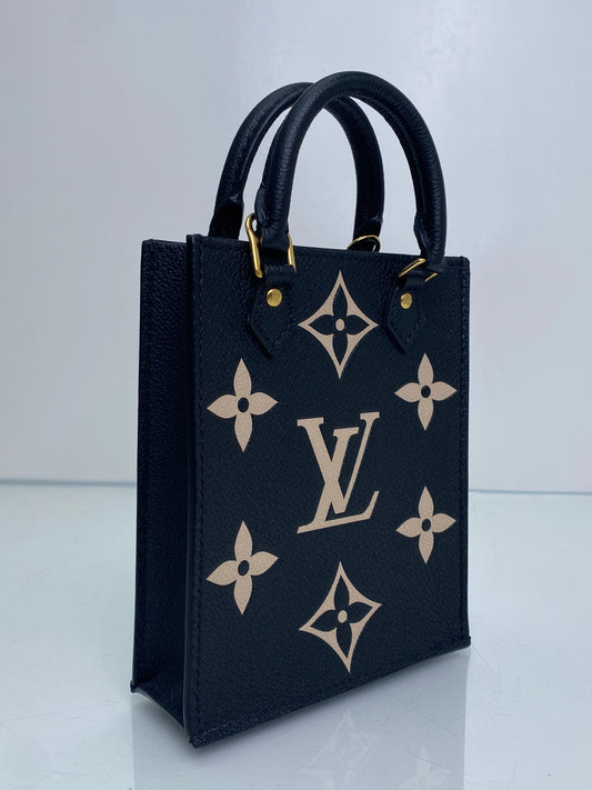 Louis Vuitton Sac Plat BB Black Empriente Giant Monogram GHW