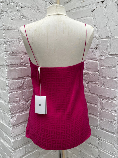 Givenchy Hot Pink Logo Flowy Tank Top, 38