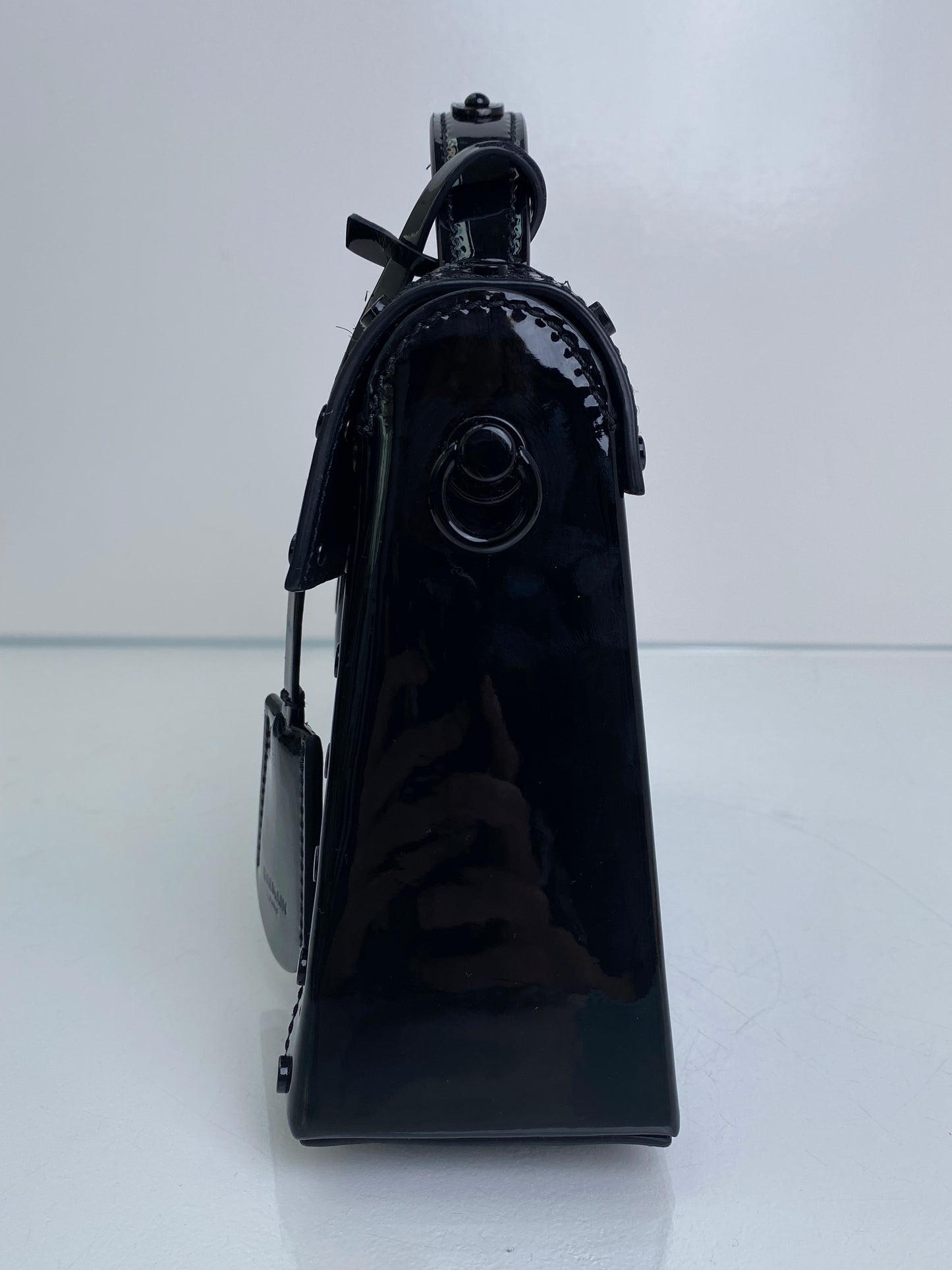 Balmain Black B-Buzz Dynasty Patent Leather BHW