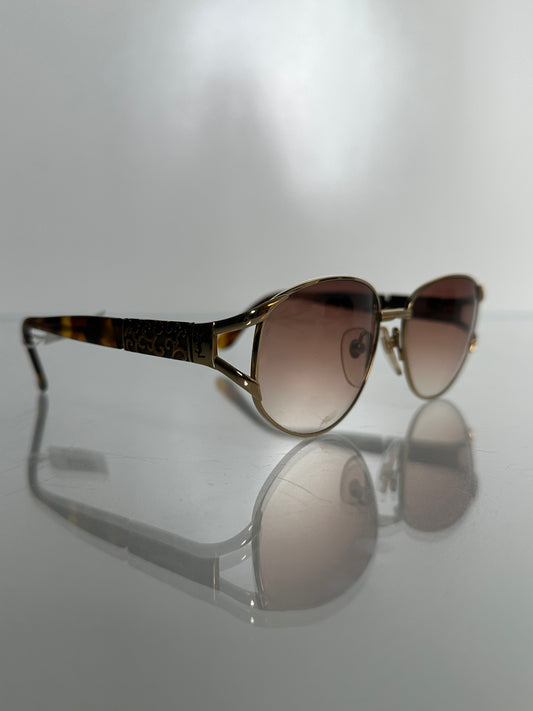 Saint Laurent Vintage Tortoise GHW Sunglasses