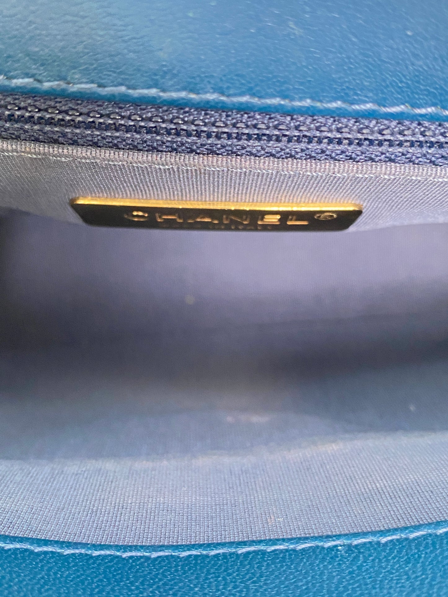 Chanel Teal Quilted Lamsbkin Infinity Top Handle Bag GHW #28