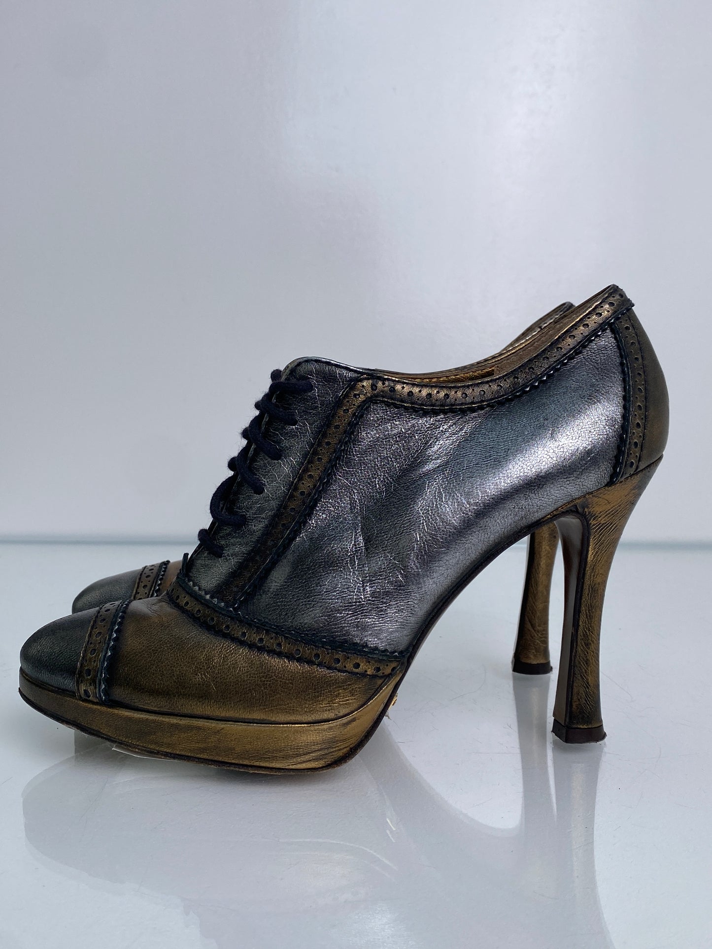 Dolce & Gabbana GunMetal Booties, 38.5