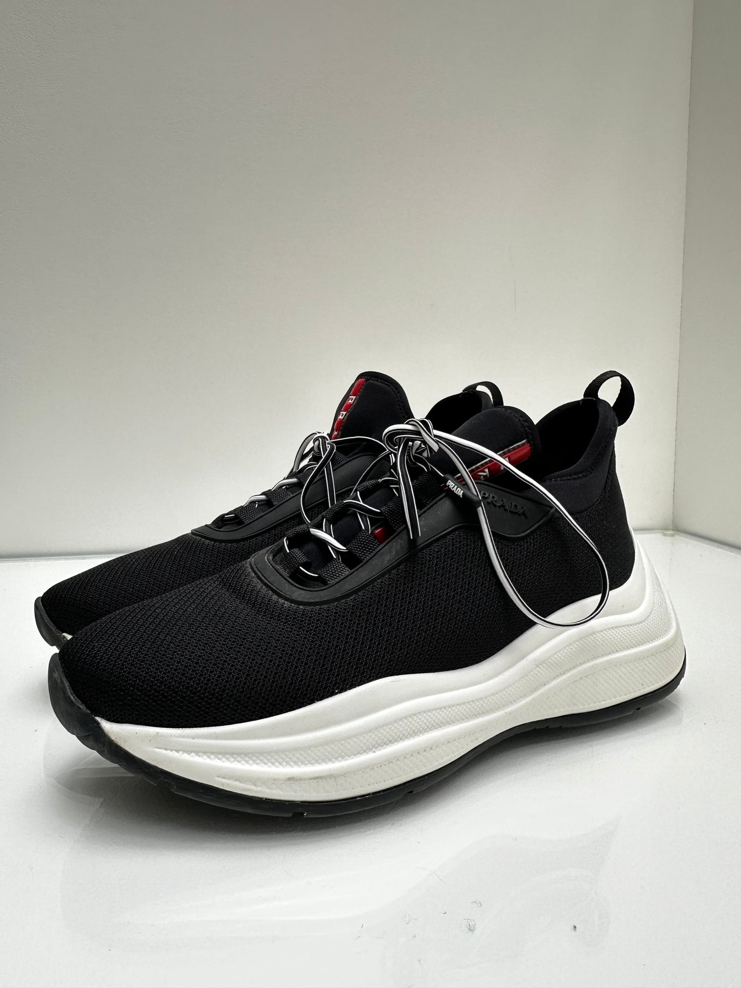 Prada Black Sneakers, 6.5