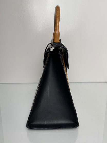 Goyard Black GM Goyardine Saigon Top Handle Tote Bag SHW