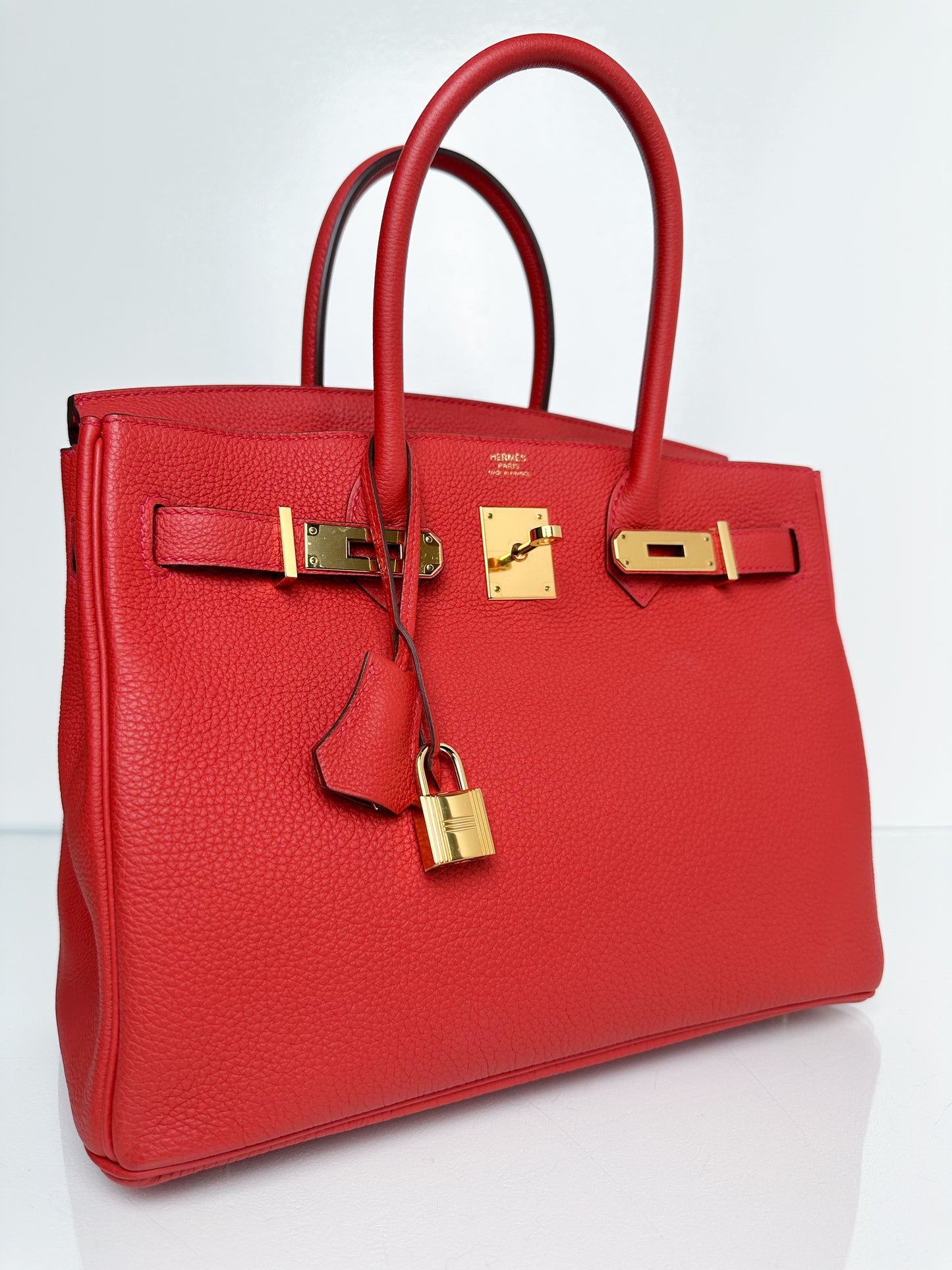 Hermes Birkin 30 Geranium Togo GHW #A