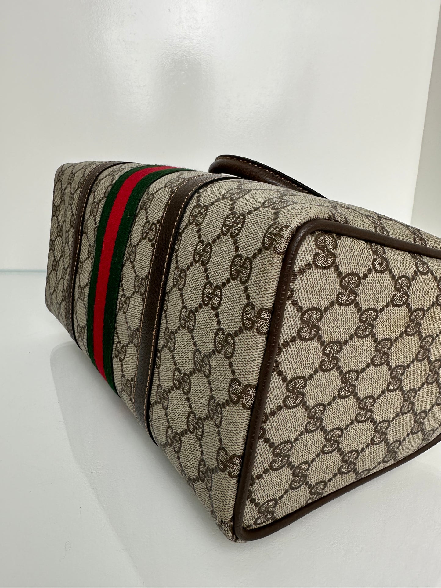 Gucci Vintage Supreme Webstripe Doc Bag GHW