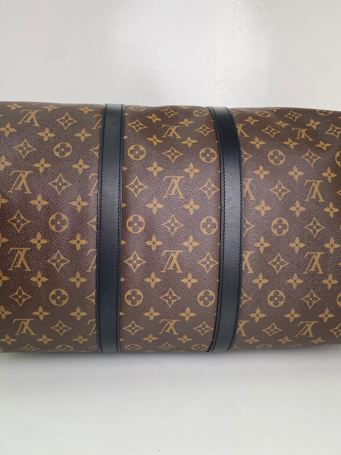 Louis Vuitton Keepall Bandouliere  Monogram Macassar 55 SHW