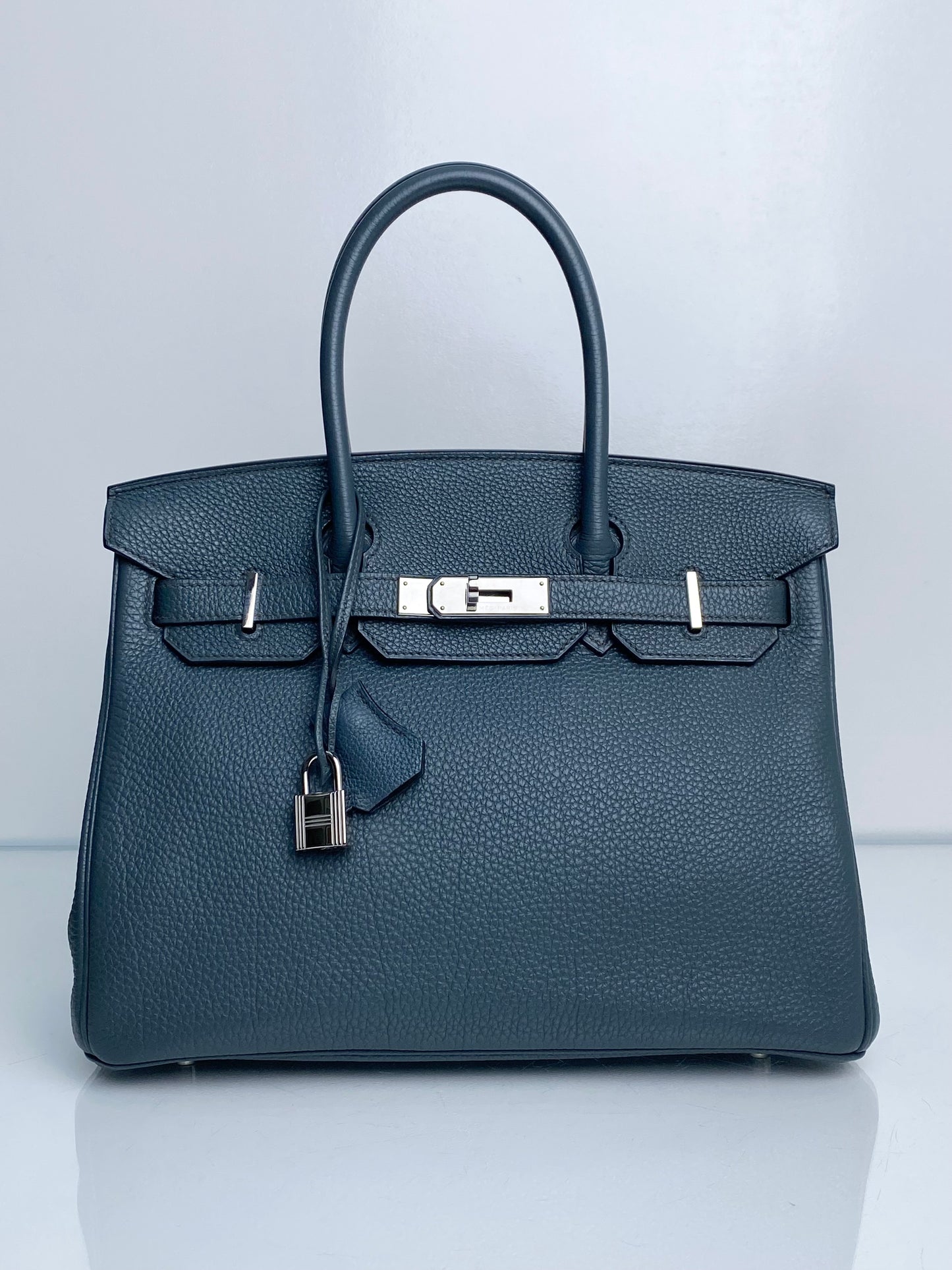 Hermes Birkin 30 Bleu Orage Togo PHW #Q