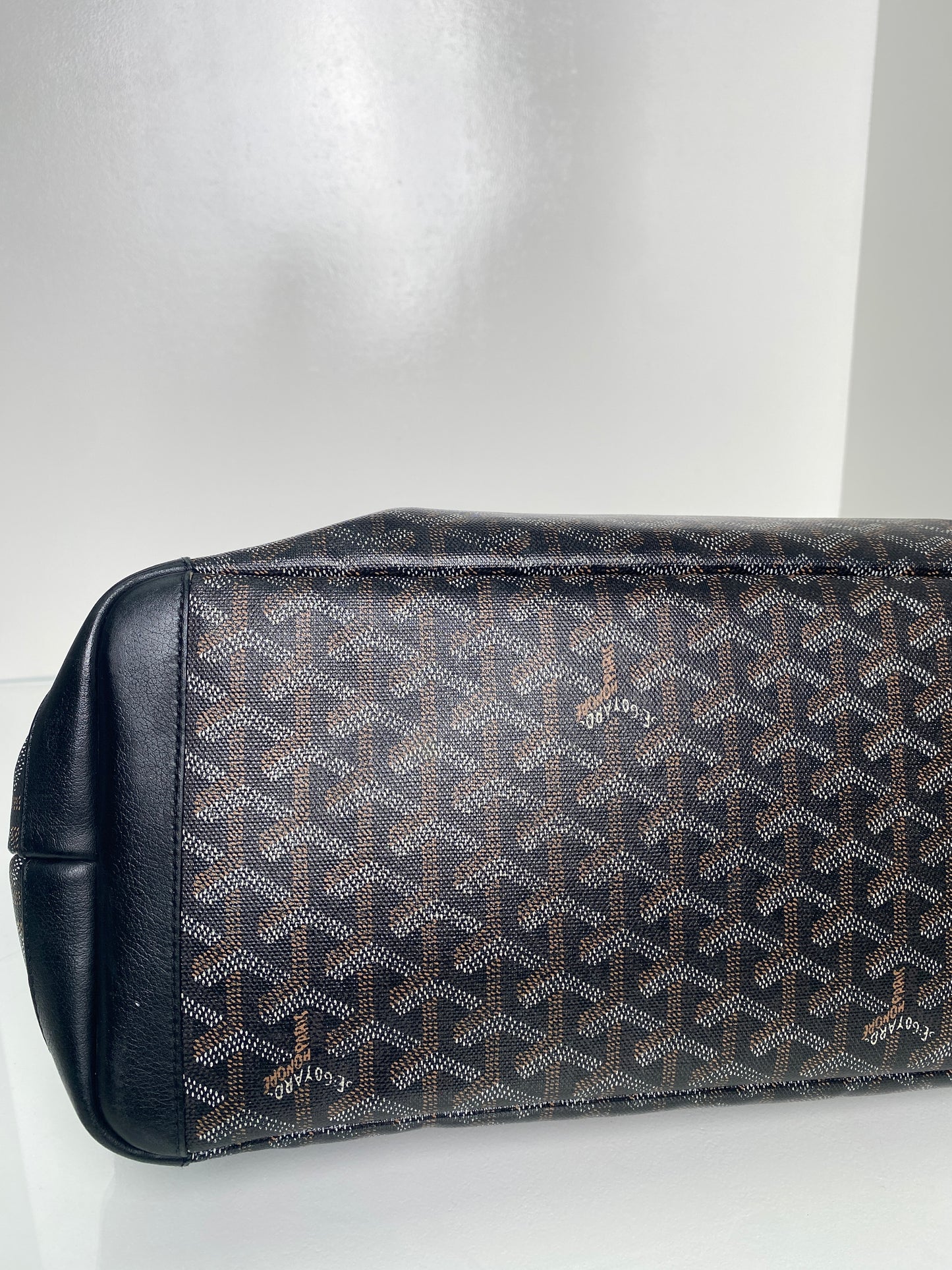 Goyard Black Artois MM Tote Bag SHW