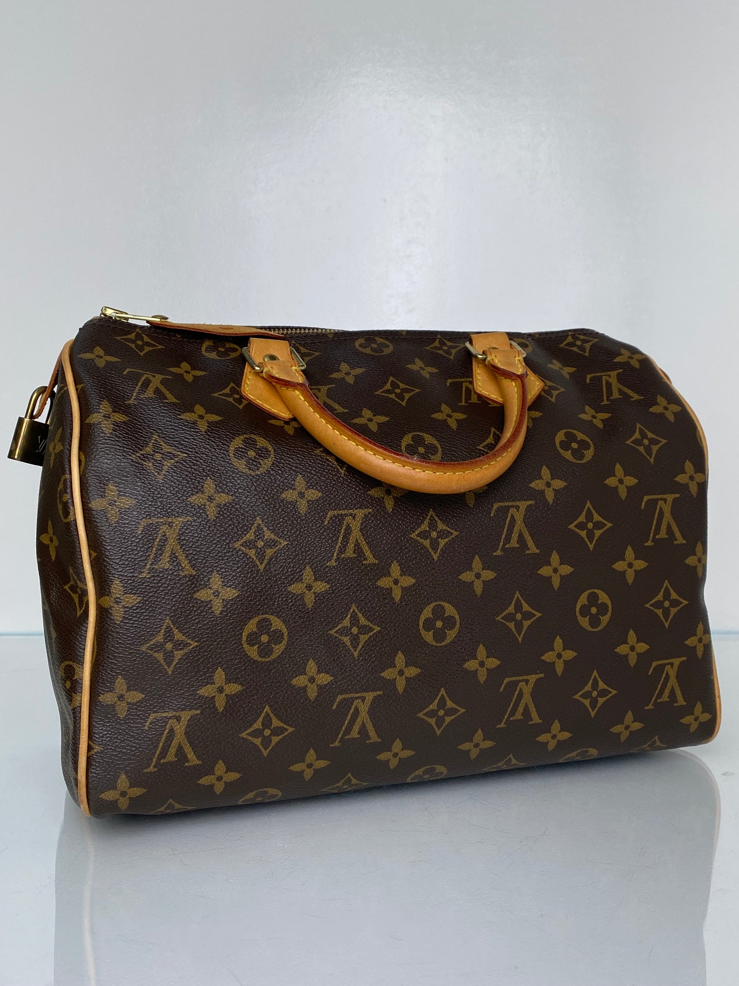 Louis Vuitton Canvas Monogram Speedy 30 Bag GHW