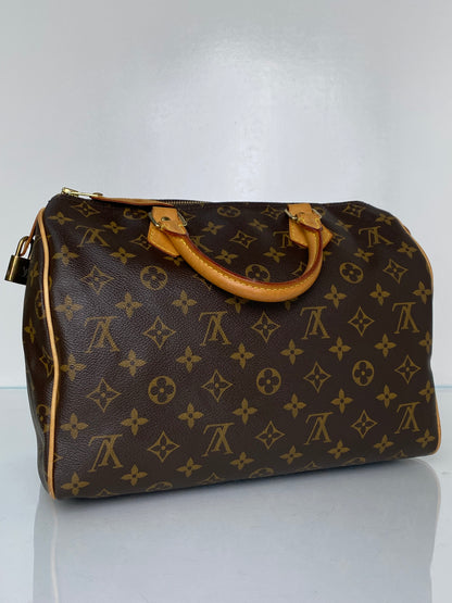 Louis Vuitton Canvas Monogram Speedy 30 Bag GHW