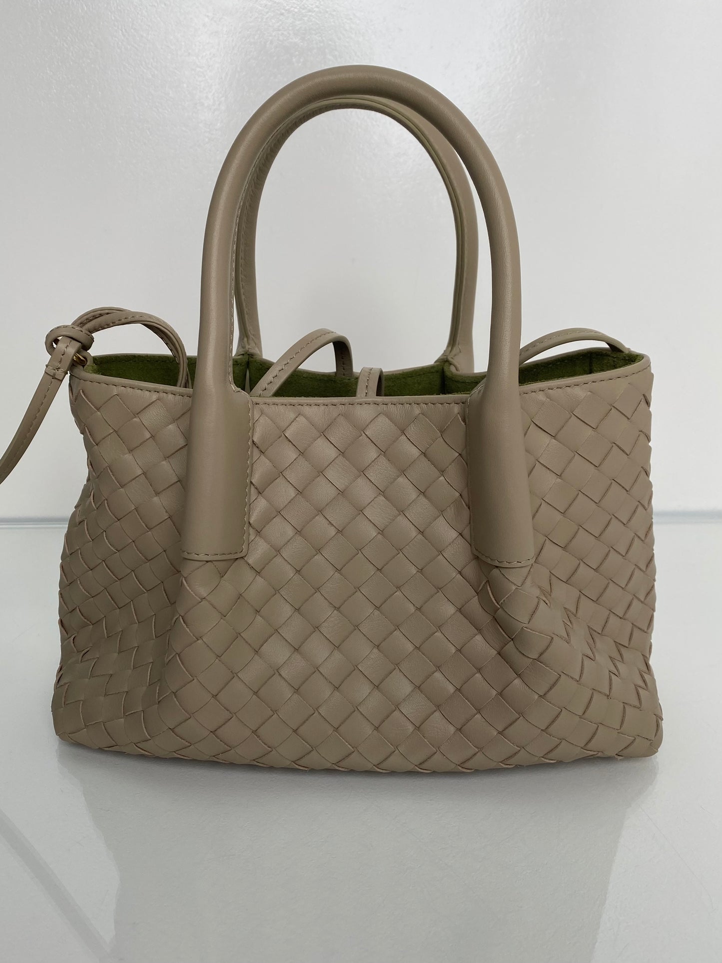 Bottega Veneta Taupe Small Pinacoteca Bag GHW