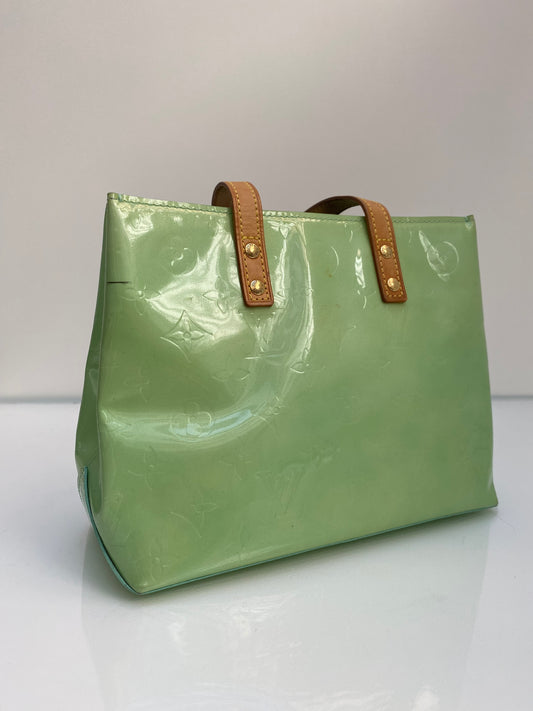 Louis Vuitton Light Green Vernis Tote Bag