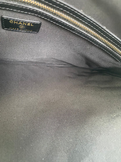 Chanel Black Boy Large O Pouch Bag GHW